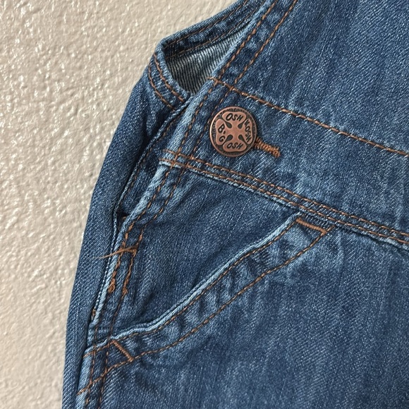 Vintage OshKosh Bgosh Overalls Buffalo Plaid Vestbak Heart Pocket 5T - Picture 3 of 7